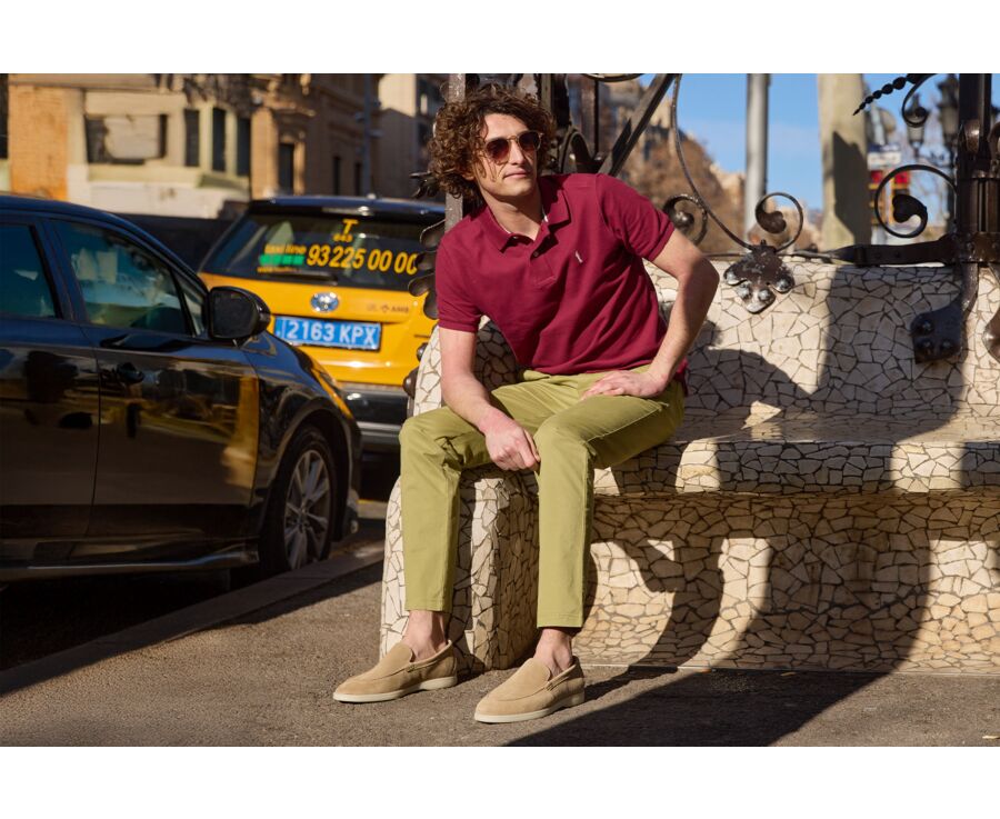 Men’s Polo Shirt Wine Lees - ANDY II
