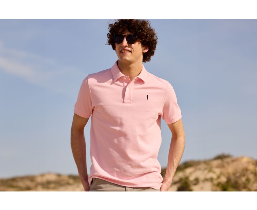 Pink Men's polo shirt - ANDY II
