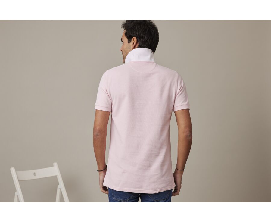 Pale Pink Men's polo shirt - ANDY II