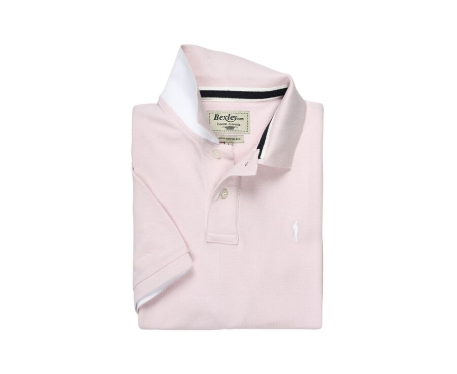 Pale Pink Men's polo shirt - ANDY II