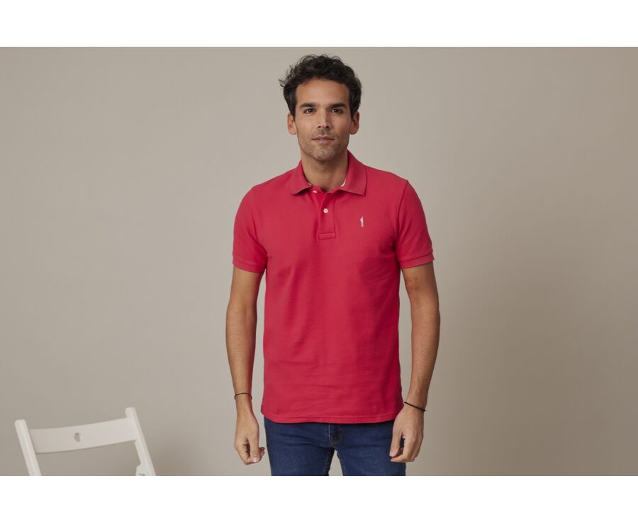 Fuchsia Men's polo shirt - ANDY II