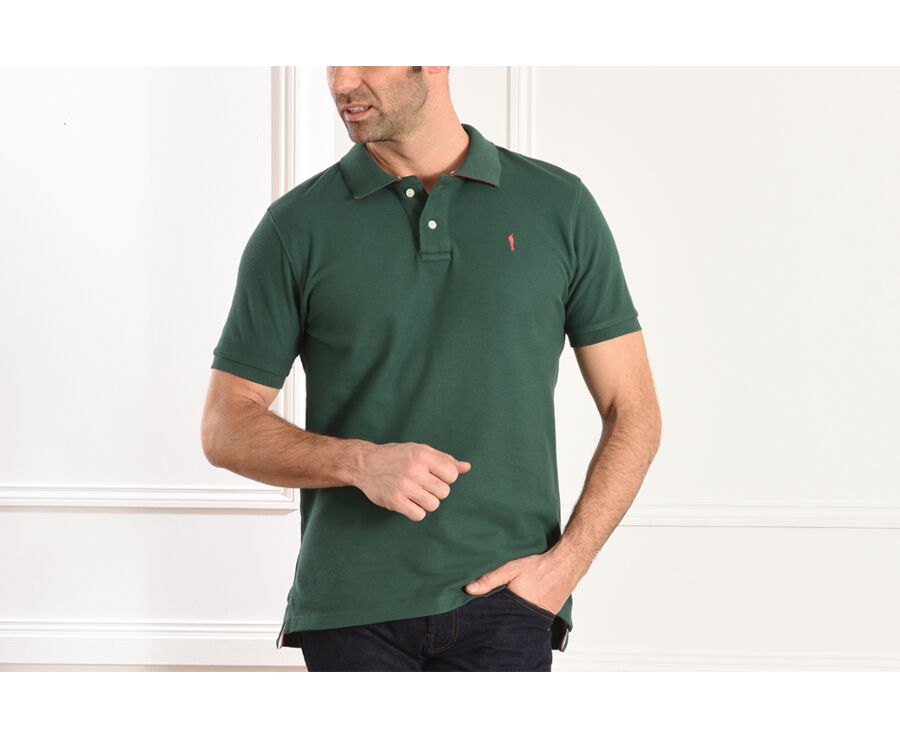 Dark Green Men's polo shirt - ANDY II