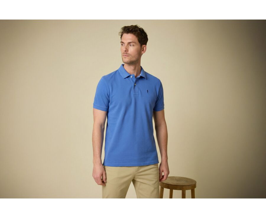 Denim Blue Men's polo shirt - ANDY II