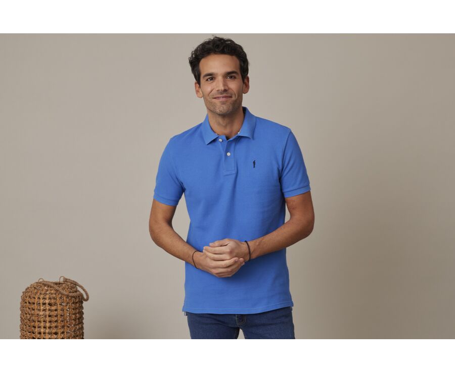 Denim Blue Men's polo shirt - ANDY II