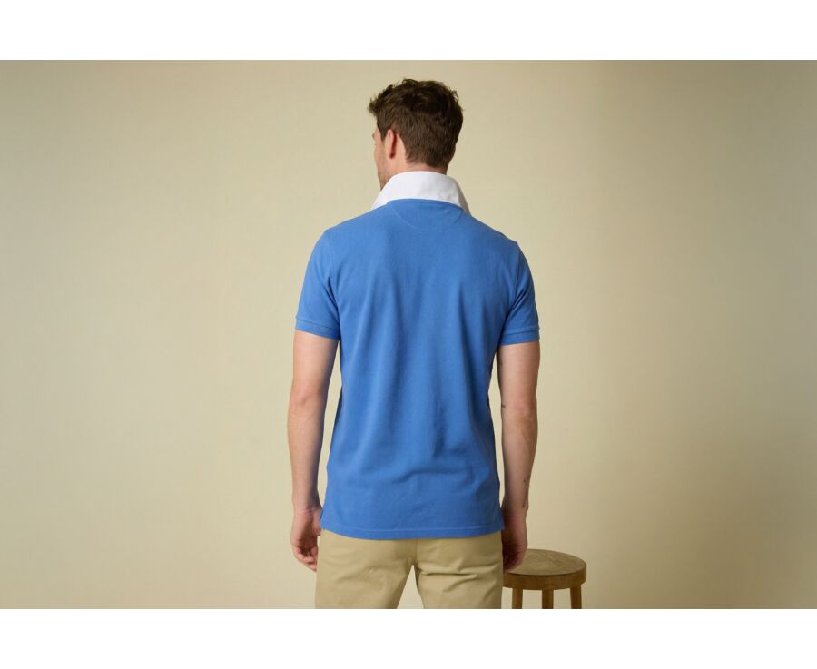 Denim Blue Men's polo shirt - ANDY II