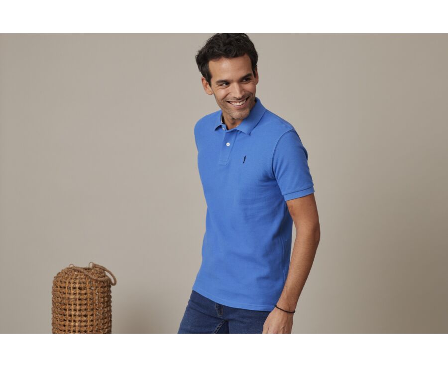 Denim Blue Men's polo shirt - ANDY II