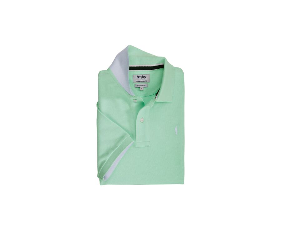 Pale Green Men's polo shirt - ANDY II