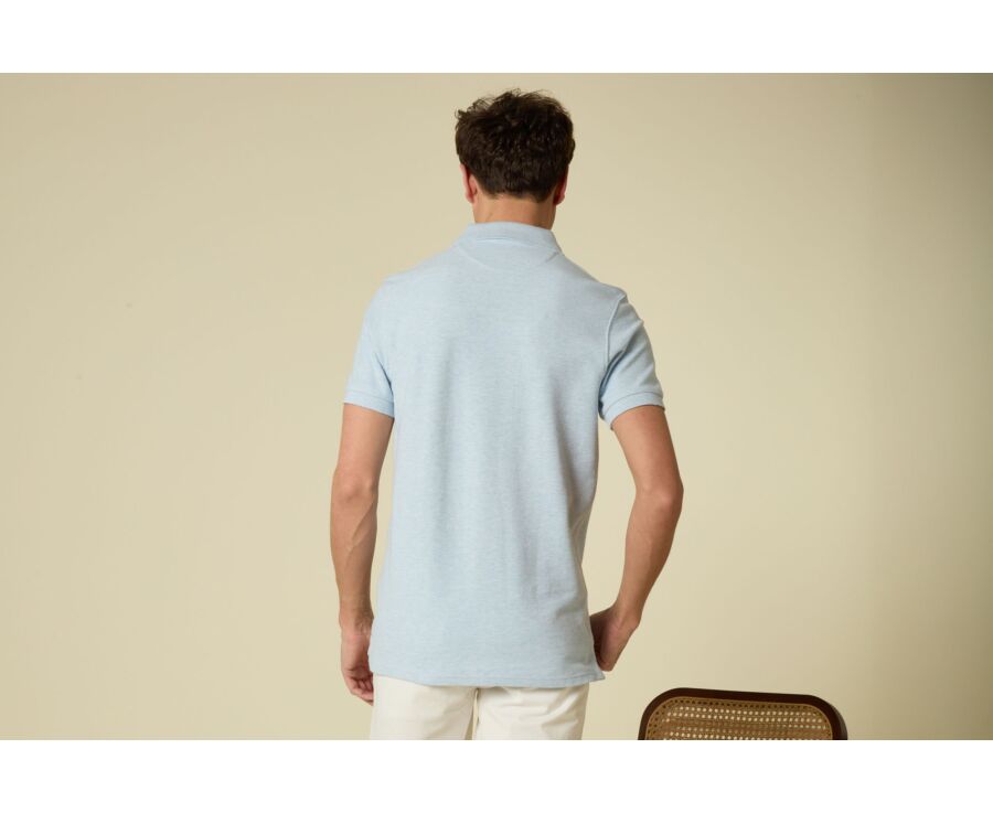 Men’s Polo Shirt - Light Blue Melange - ANDY II