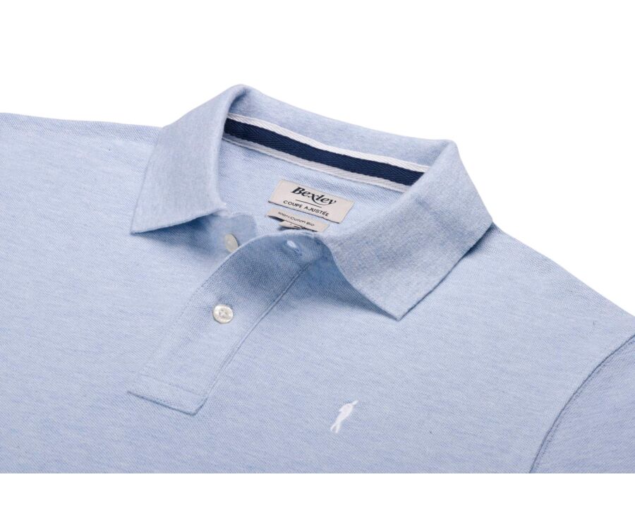 Men’s Polo Shirt - Light Blue Melange - ANDY II