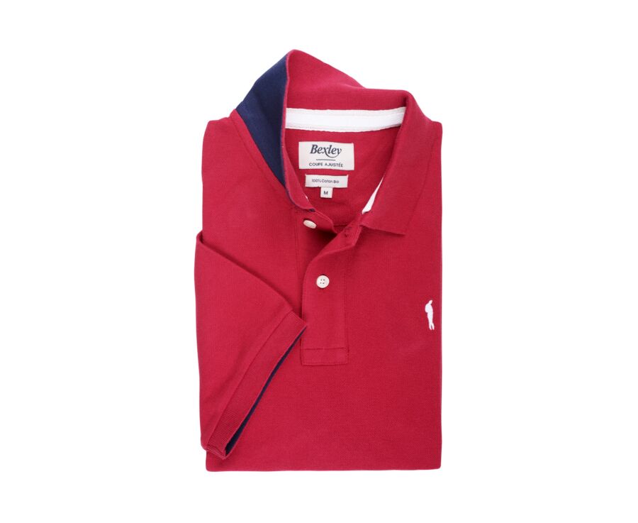 Dark Red Men's polo shirt - ANDY II
