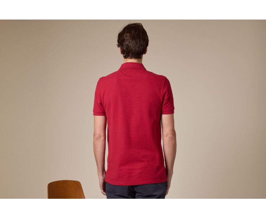 Dark Red Men's polo shirt - ANDY II