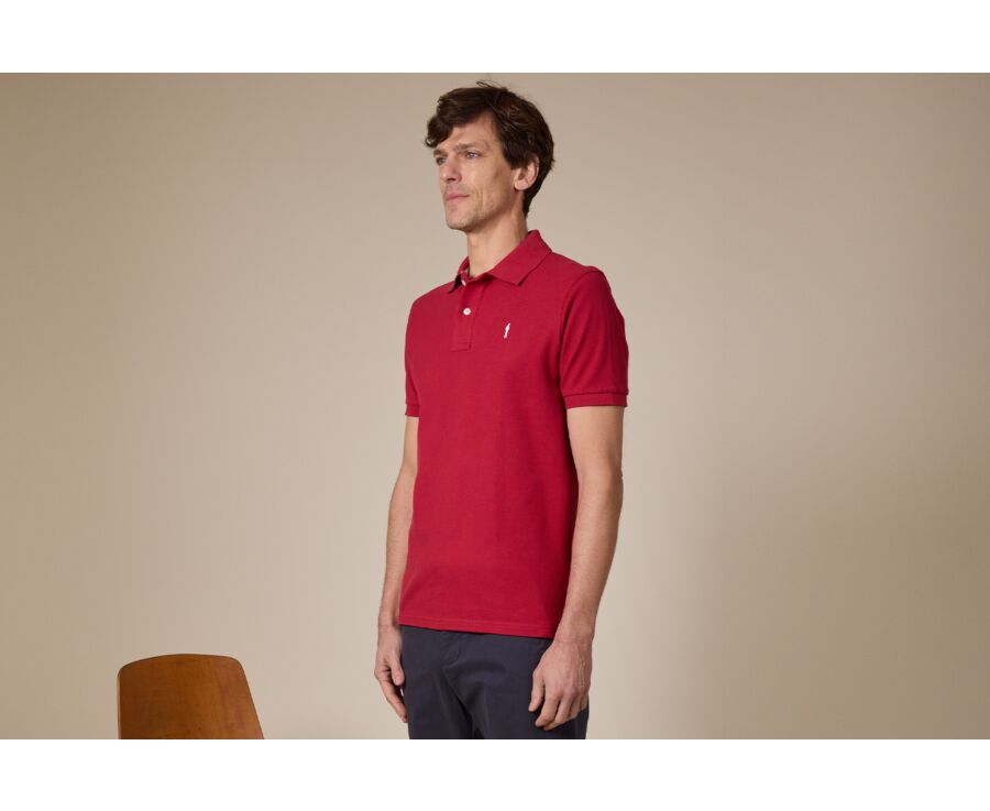 Dark Red Men's polo shirt - ANDY II