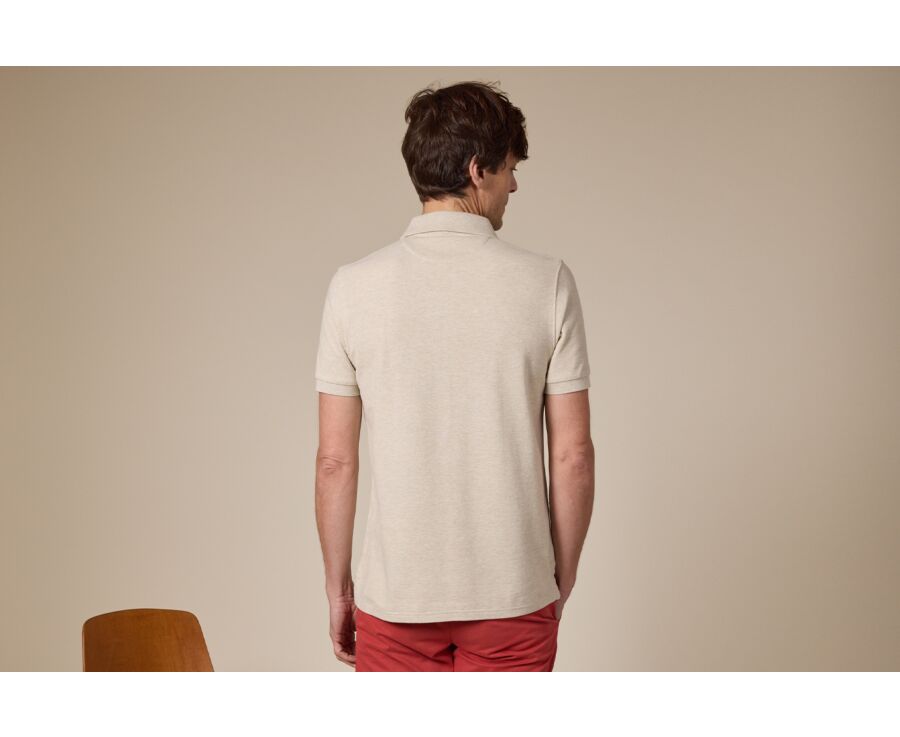Men’s Polo Shirt Heather Beige - ANDY II