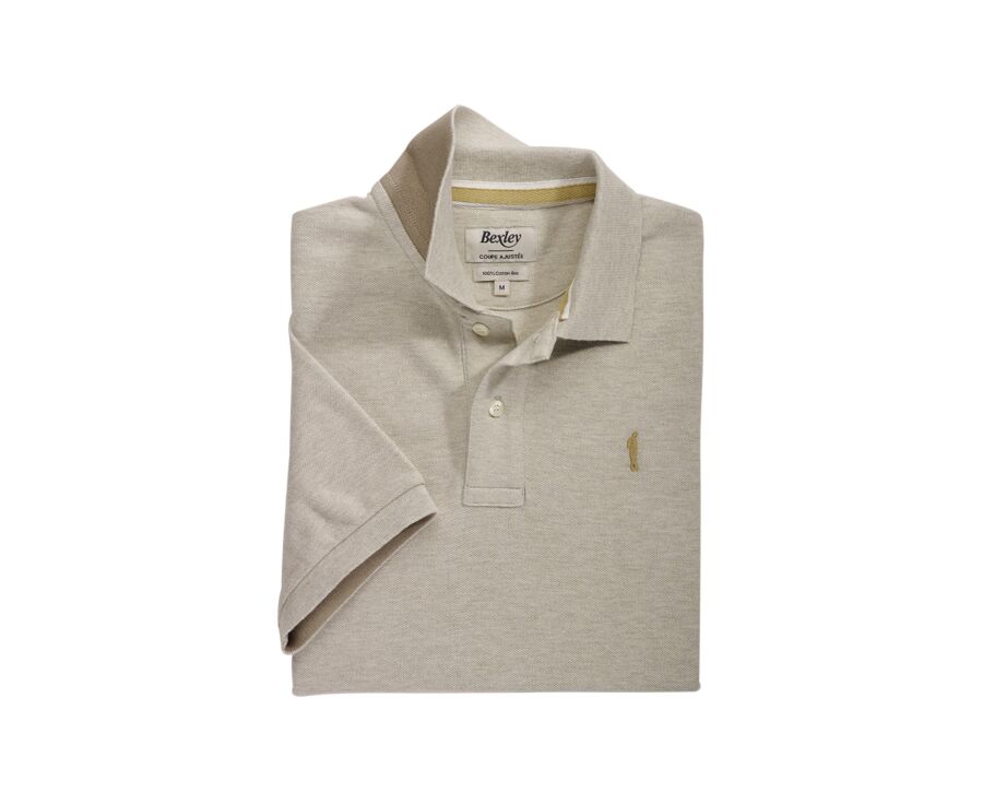 Men’s Polo Shirt Heather Beige - ANDY II