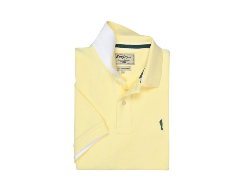 Pale Yellow Men's polo shirt - ANDY II