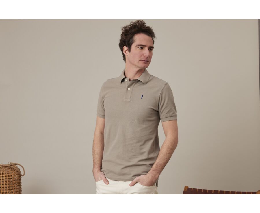 Taupe Clair Men's polo shirt - ANDY II