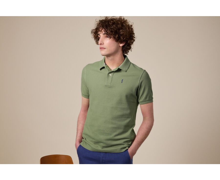 Sage Green Men's polo shirt - ANDY II