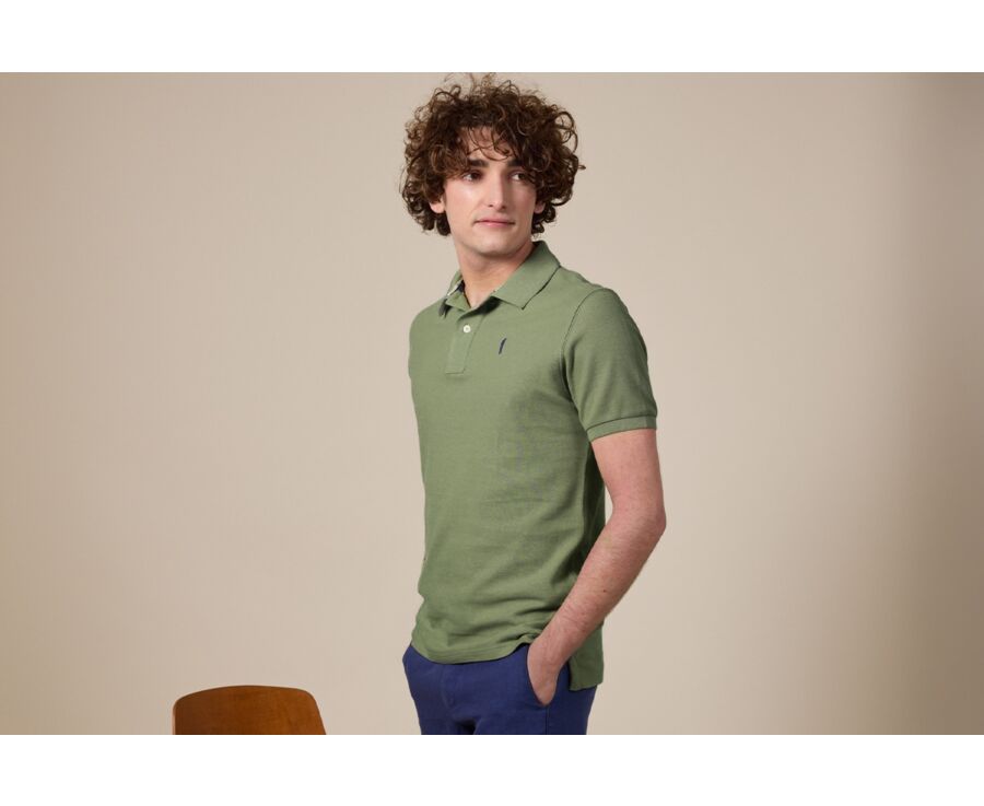 Sage Green Men's polo shirt - ANDY II