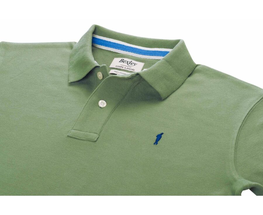 Sage Green Men's polo shirt - ANDY II