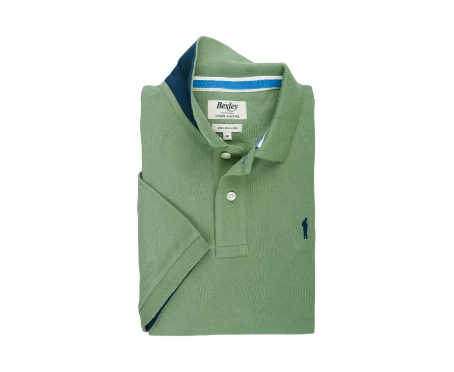 Sage Green Men's polo shirt - ANDY II