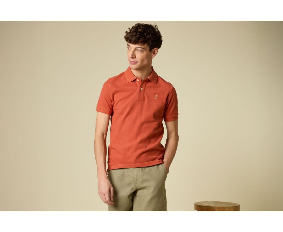 Men’s Polo Shirt - Rust - ANDY II