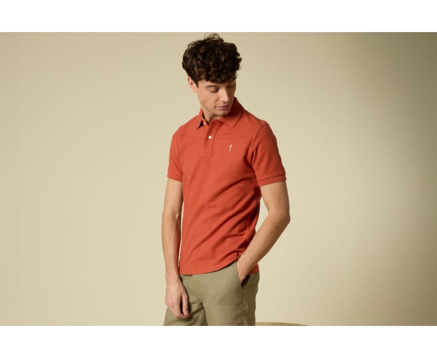 Men’s Polo Shirt - Rust - ANDY II