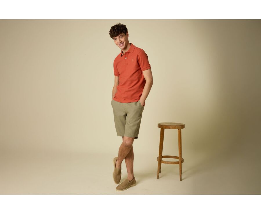 Men’s Polo Shirt - Rust - ANDY II