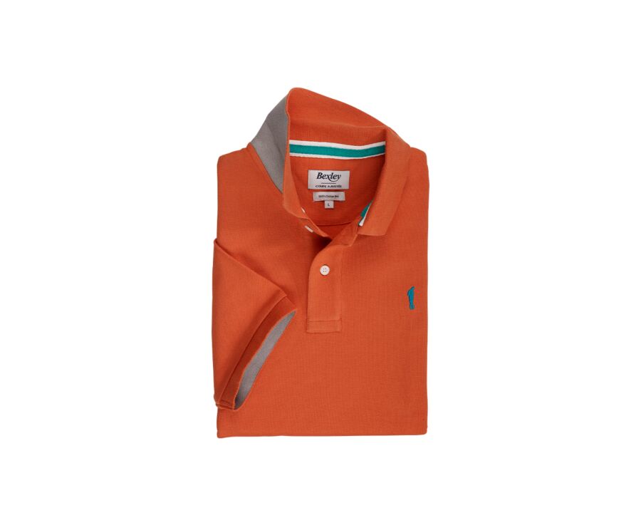 Dark Orange Men's polo shirt - ANDY II