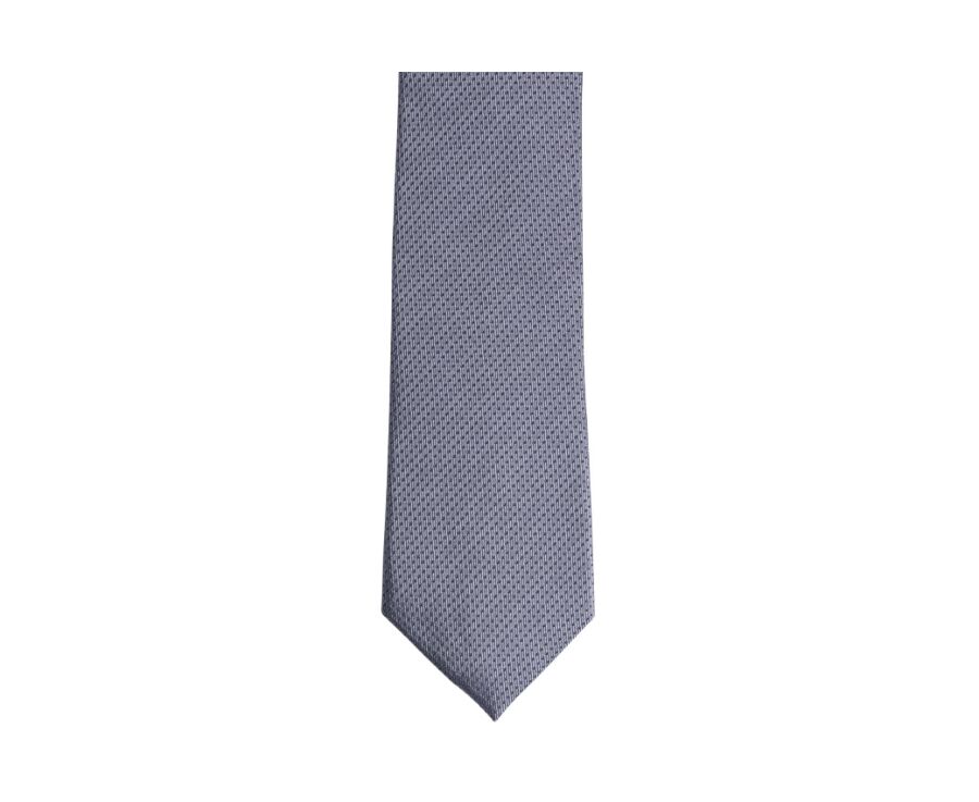 Dotted Silk Tie Light Grey and Blue Sky