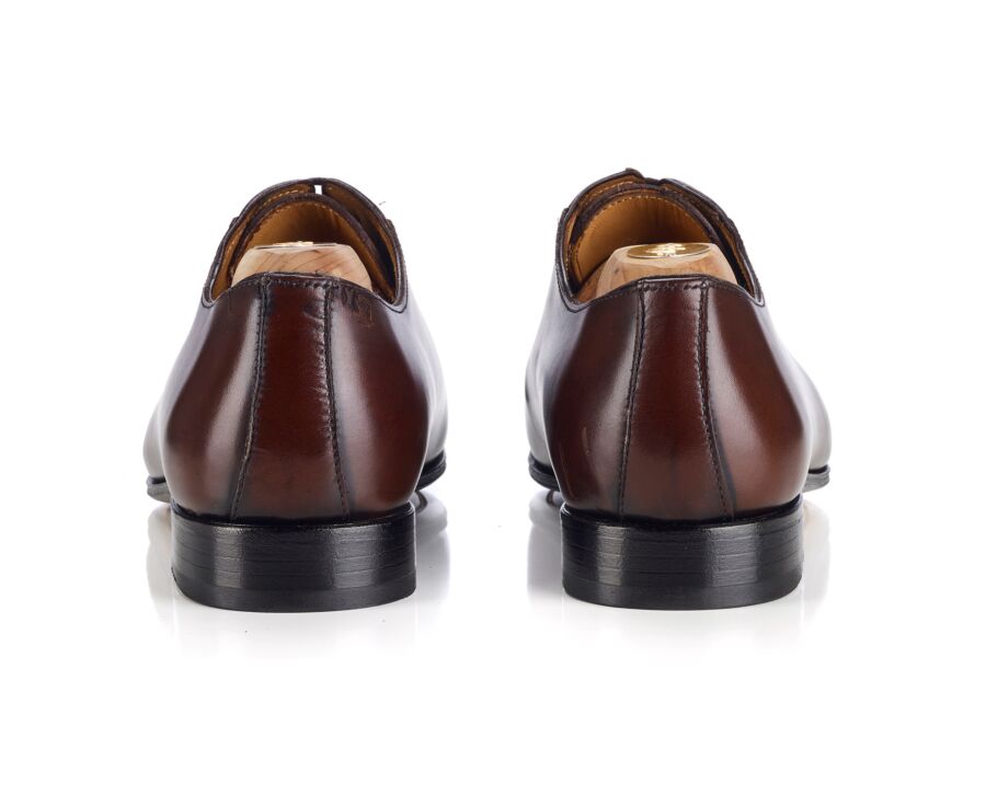 Men’s chocolate patinated leather Oxford shoes - RINGWOOD