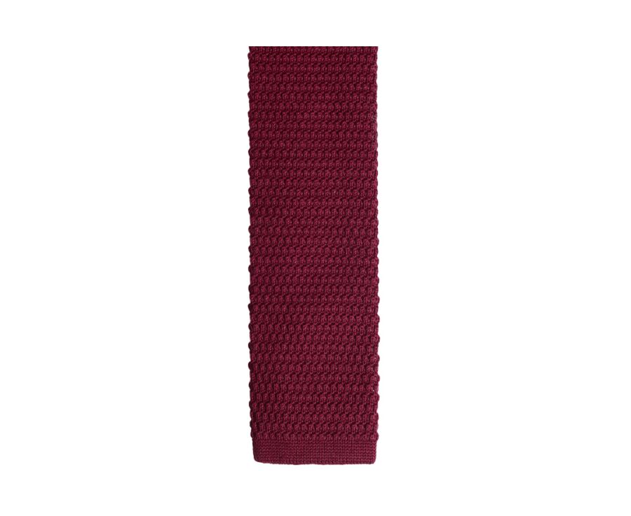 Burgundy Knitted Cotton Tie