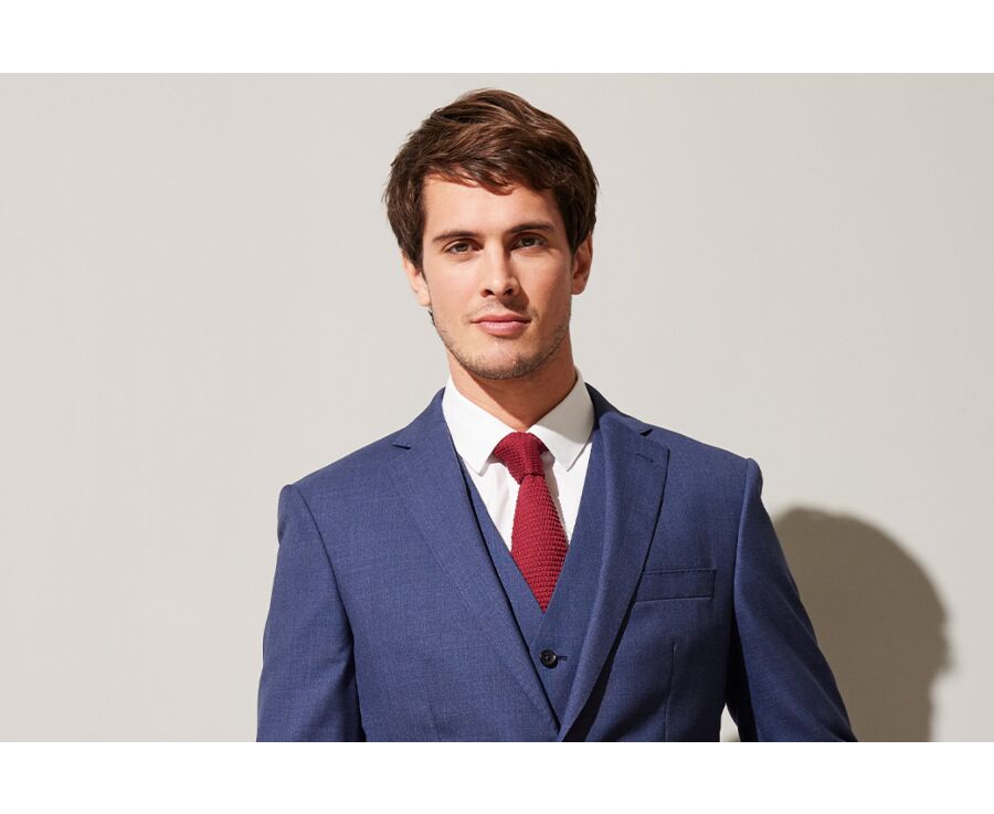 Burgundy Knitted Cotton Tie