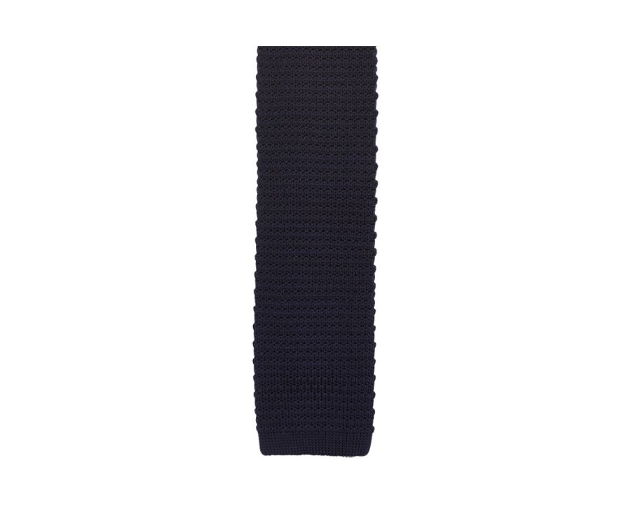 Navy Knitted Cotton Tie