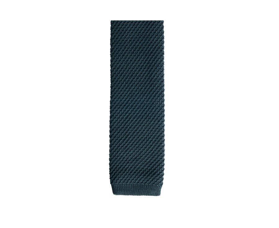 Bottle Green Knitted Cotton Tie
