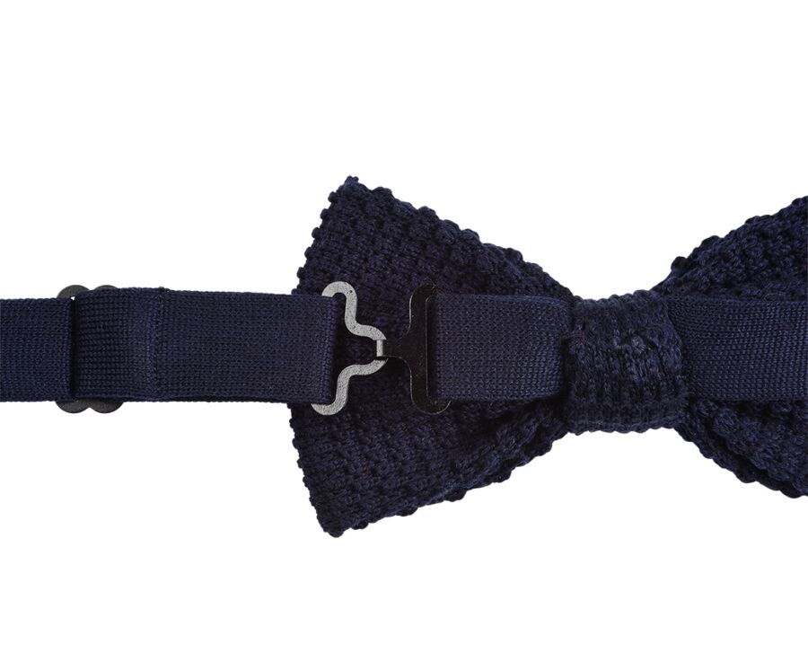 Navy Woolen Bow Tie