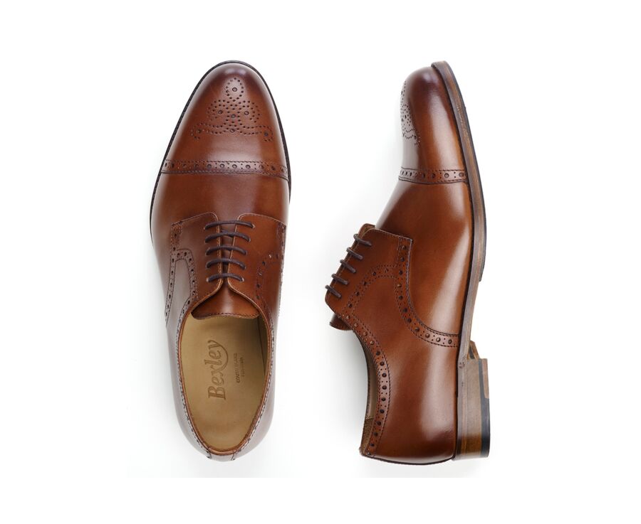 Chocolate Derby Shoes - Leather outsole & rubber pad - BALDERTON PATIN
