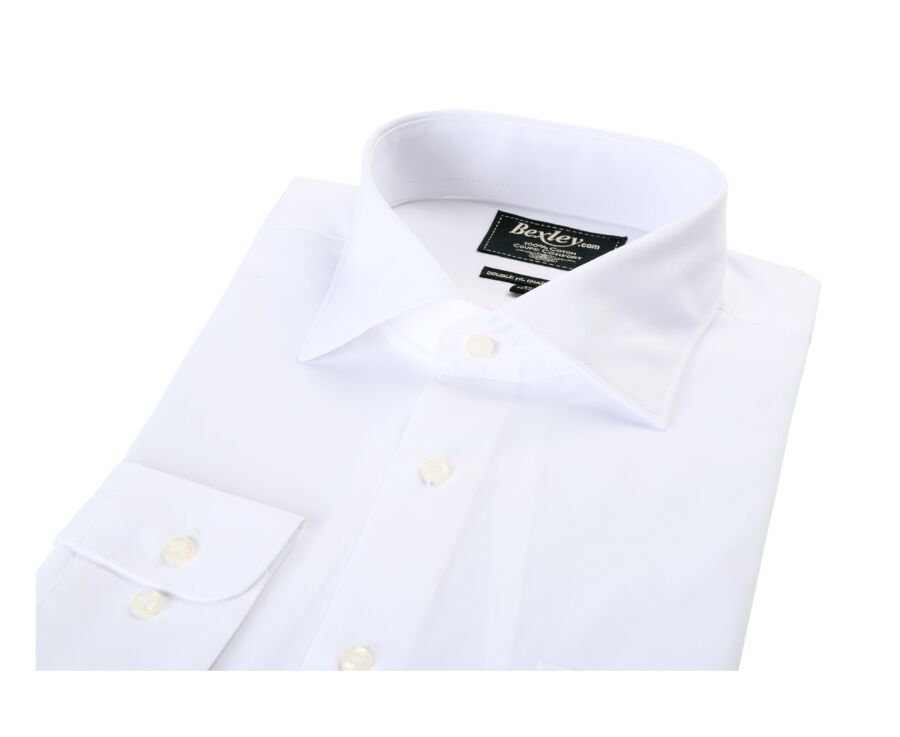 White Cotton shirt - Chest pocket - ALBERTO II CLASSIC