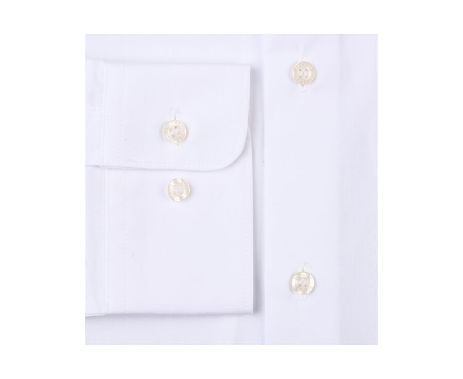 White Cotton shirt - Chest pocket - ALBERTO II CLASSIC