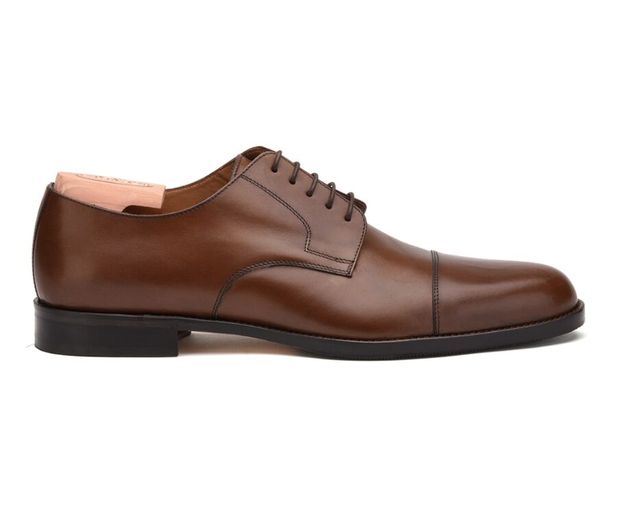 Chestnut Derby Shoes - Rubber pad - MAYFAIR CLASSIC PATIN