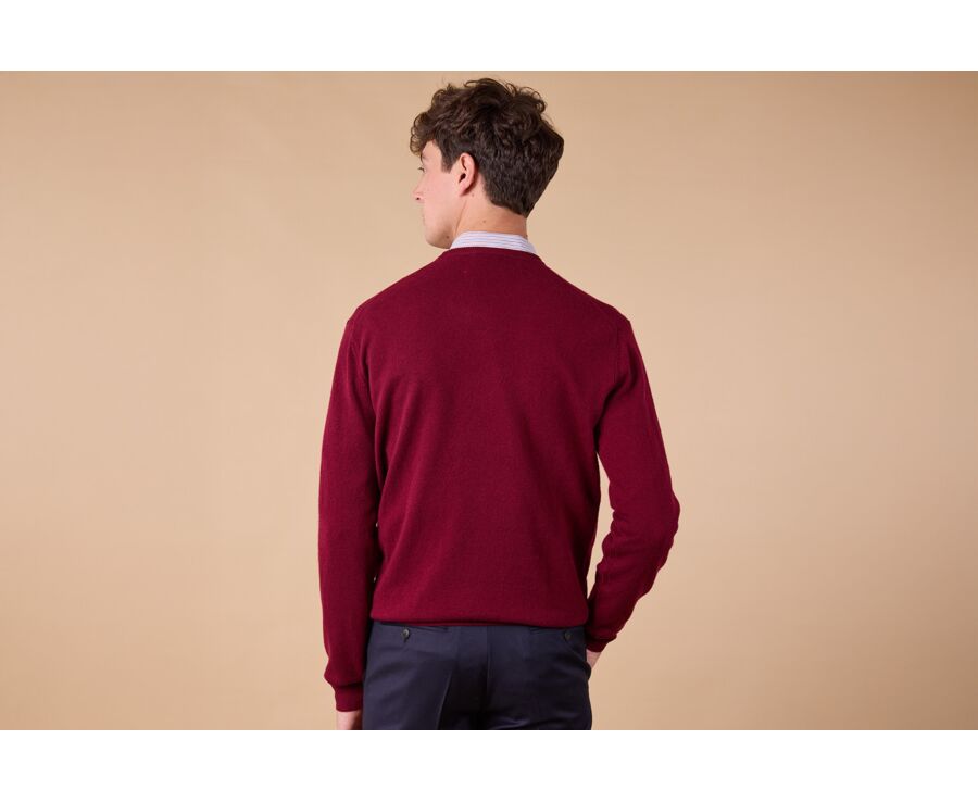 Men's wool Jumper – Burgundy - CONAN