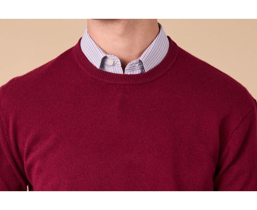 Men's wool Jumper – Burgundy - CONAN