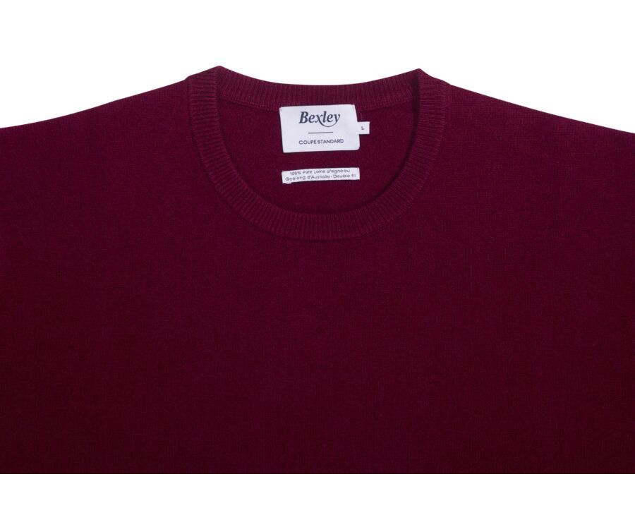 Men's wool Jumper – Burgundy - CONAN