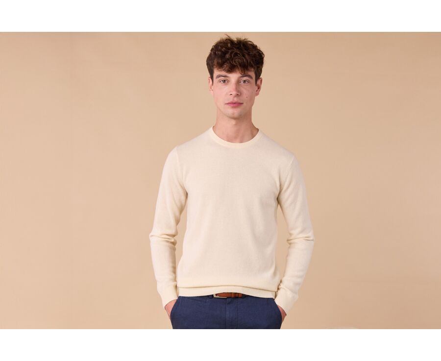 Men's wool Jumper – Ecru - CONAN