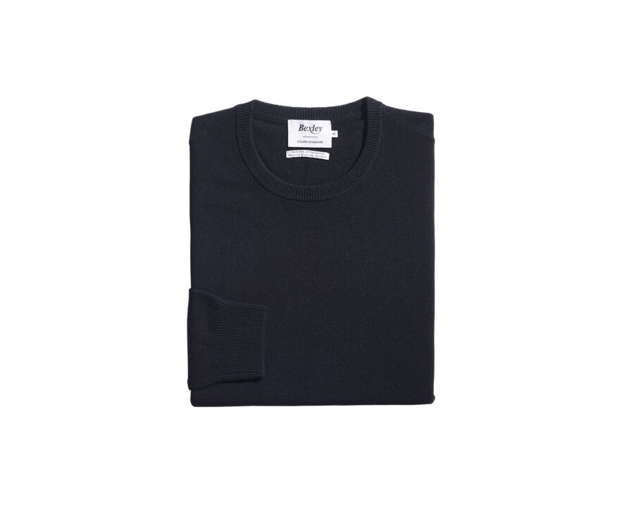 Black round-neck wool jumper - CONAN