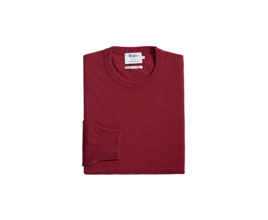 Red round-neck wool jumper - CONAN