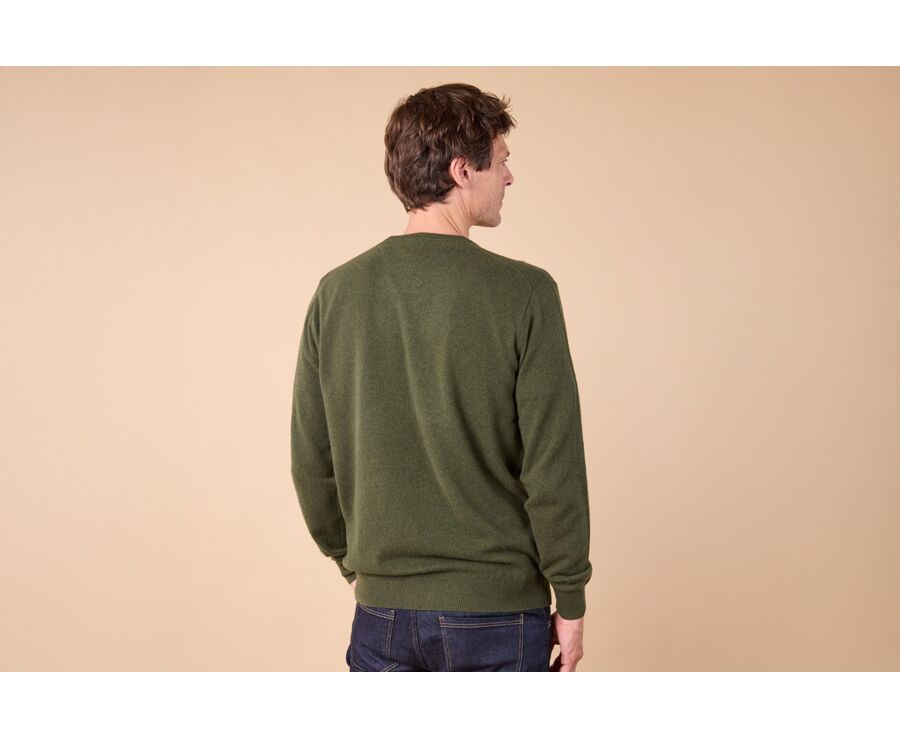 Green round-neck wool jumper - CONAN
