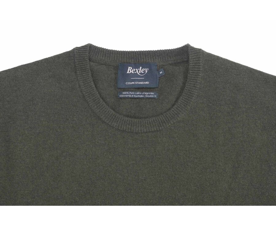Green round-neck wool jumper - CONAN