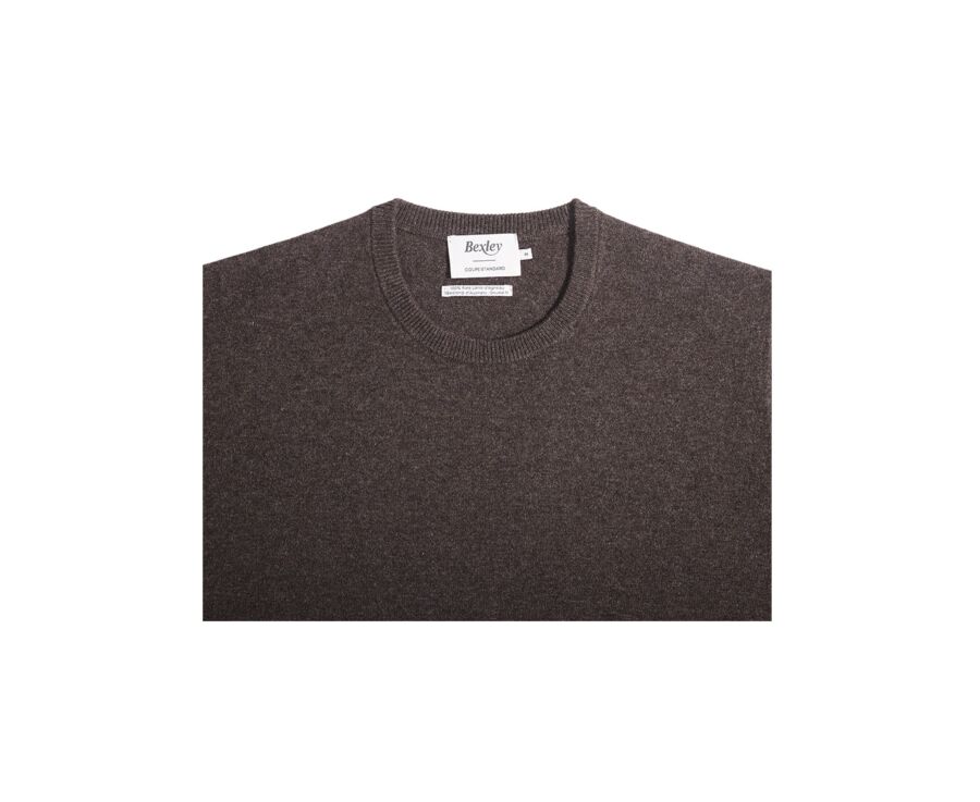 Dark Chocolate round-neck wool jumper - CONAN