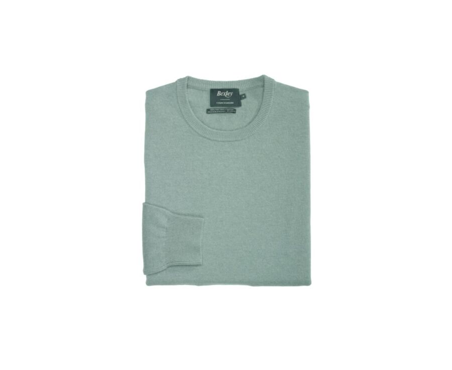 Lime Green round-neck wool jumper - CONAN