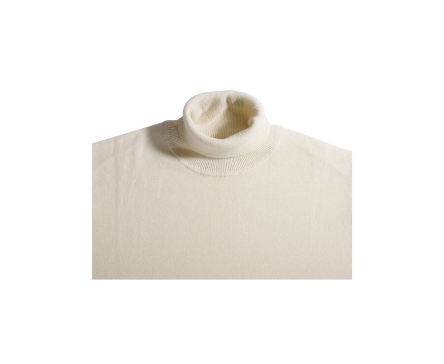 Ecru wool roll-neck jumper - EMERIC